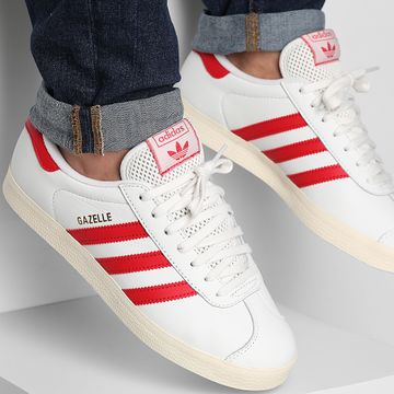 Adidas Originals - Gazelle JH5399 Core White Better Scarlet Crew White Sneakers