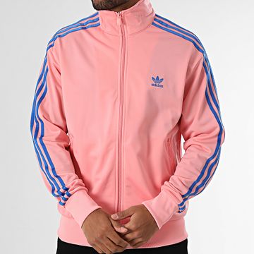 Adidas Originals - Firebird JZ4098 Giacca con zip a righe rosa royal blue
