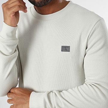 Calvin Klein - Felpa girocollo Waffle 7117 Beige chiaro