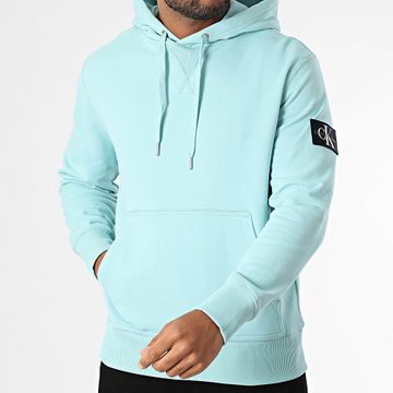 Calvin Klein - Felpa con cappuccio 3430 Turchese
