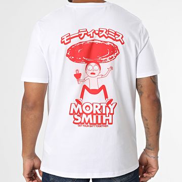 Rick Et Morty - Morty Smith - Maglietta oversize bianco rosso