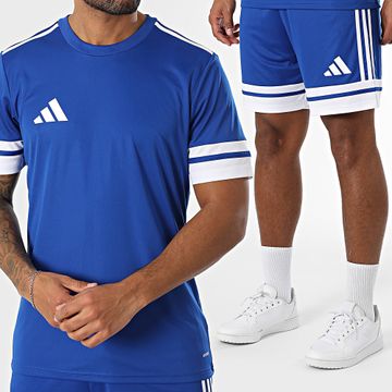 Adidas Sportswear - SQUA25 Maglia e pantaloncini da jogging a righe JG5826 JH3405 Blu royal