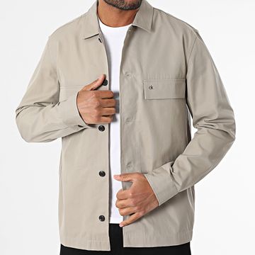 Calvin Klein - Camicia over in misto cotone 3815 Taupe