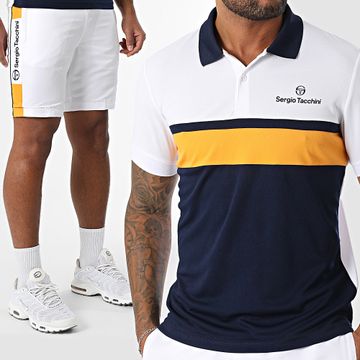 Sergio Tacchini - Elfetta Vebita Polo a manica corta e set di pantaloncini da jogging 41029 40815 Bianco