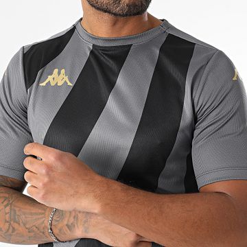 Kappa - Maglia Gaboupre Slim Player 341V59W Nero Grigio Oro