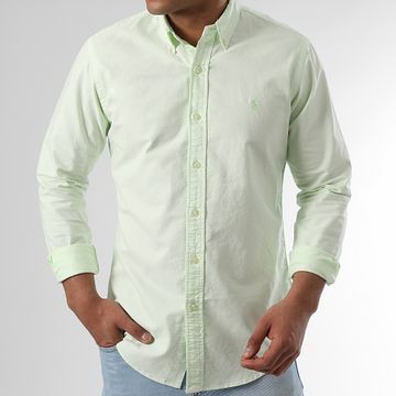 Polo Ralph Lauren - Camicia Original Player a maniche lunghe verde chiaro