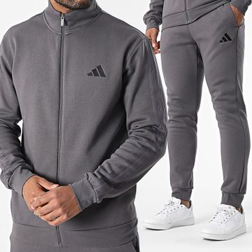 Adidas Sportswear - Tuta 3 strisce JI8881 Grigio antracite