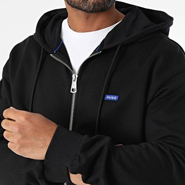 Blu Hugo - Felpa con cappuccio e zip Nadarasi 50539895 Nero