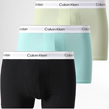 Calvin Klein - Set di 3 boxer LV00NB4392 nero verde chiaro turchese