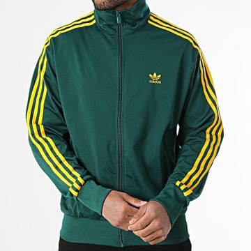 Adidas Originals - Firebird JZ4097 Giacca con zip a righe verdi e gialle