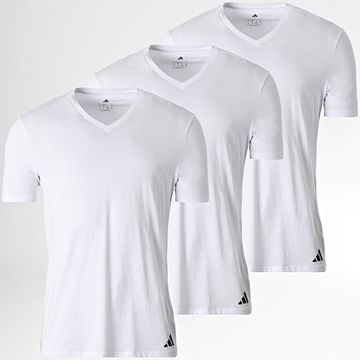 Adidas Sportswear - Set di 3 magliette Active Core con scollo a V JK3998 Bianco
