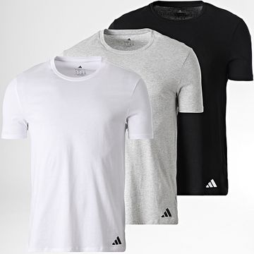 Adidas Sportswear - Set di 3 magliette Active Core JK3996 Bianco Grigio Heather Nero