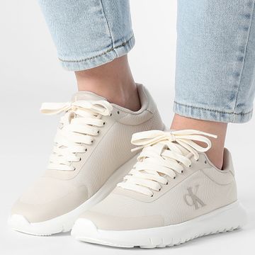 Calvin Klein - Donna 3 Eva Runner Mesh 1750 Creamy White Eggshell Sneakers