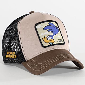 Capslab - Cappello Trucker Road Runner Beige Nero
