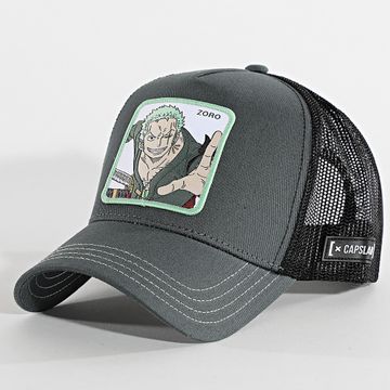 Capslab - Cappello trucker Zoro nero grigio antracite