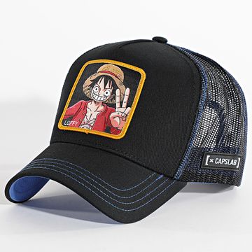 Capslab - Luffy Cappello Trucker Nero Blu Reale