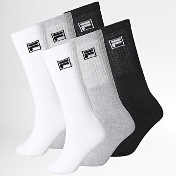 Fila - Confezione da 6 paia di calzini F9000 nero grigio bianco