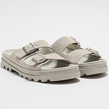 Palladium - Sandali Dunelite Riviera Suede 74455 Grigio Naturale