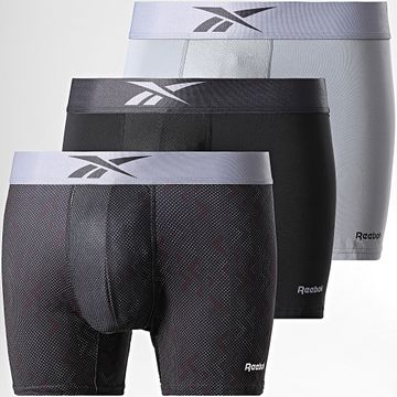 Reebok - Set di 3 boxer 15055 nero grigio
