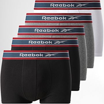 Reebok - Set di 5 boxer 15059 nero bianco grigio erica