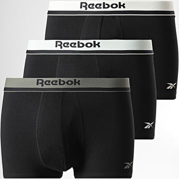 Reebok - Set di 3 boxer 15061 Nero Beige Verde Khaki Verde chiaro