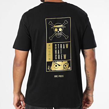One Piece - Maglietta oversize Large Label Black Gold