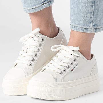 Tommy Jeans - Foxing Flatform 2736 Avorio Scarpe da ginnastica da donna