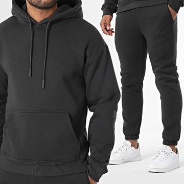 Classic Series - O38 Set di pantaloni da jogging e felpa con cappuccio grigio antracite