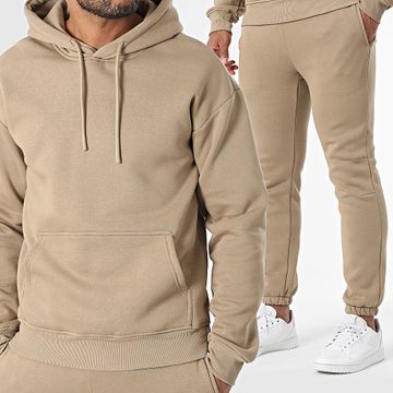 Classic Series - O38 Set di pantaloni da jogging e felpa con cappuccio beige