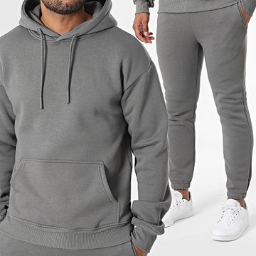 Classic Series - O38 Set di pantaloni da jogging e felpa grigia con cappuccio