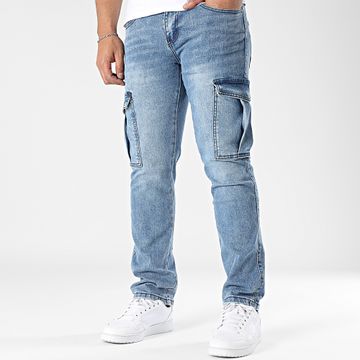 Classic Series - Pantaloni Cargo Jeans Slim 118 Denim Blu