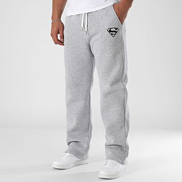 DC Comics - Pantaloni da jogging con logo grande, grigio erica
