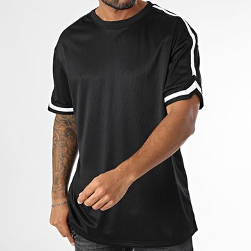 Urban Classics - Tee Shirt Mesh Oversize Large con strisce TB2890 Nero