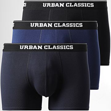 Urban Classics - Set di 3 boxer neri navy TB3838
