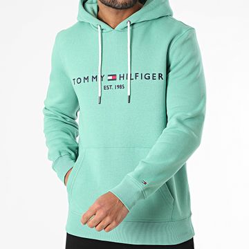 Tommy Hilfiger - Felpa con cappuccio Tommy Logo 1599 verde