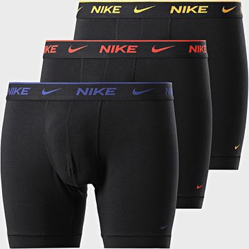 Nike - Set di 3 boxer KE1007 Nero Giallo Arancione Blu Reale