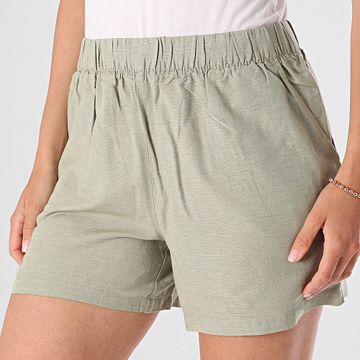 Only - Pantaloncini da jogging da donna in lino Caya Verde