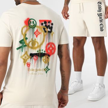 Teddy Yacht Club - Atelier Paris - Set di maglietta e pantaloncini da jogging beige Picto