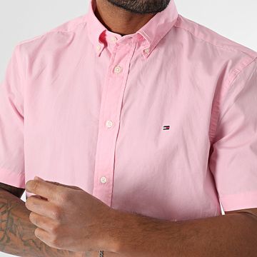 Tommy Hilfiger - Flex Poplin Solid 7584 Rosa Camicia a maniche corte