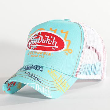 Von Dutch - Cas1 Cappello Trucker Bianco Azzurro