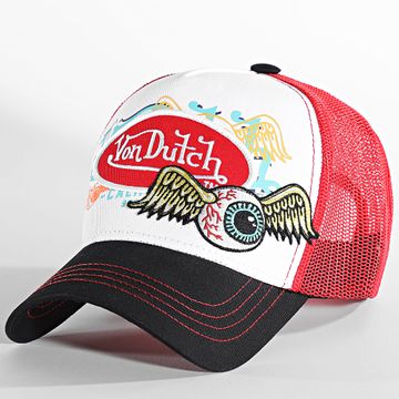 Von Dutch - Cas1 Cappello Trucker Bianco Rosso Nero