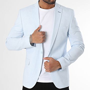 Mackten - Giacca blazer blu chiaro Chiné 105