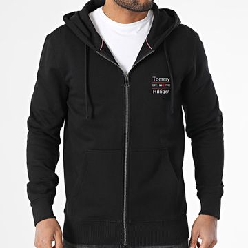 Tommy Hilfiger - Hilfiger Stack 9250 Felpa con zip e cappuccio nero