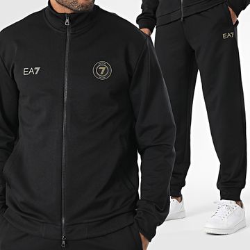 EA7 Emporio Armani - 7M000554-AF135260 Set giacca con zip e pantaloni da jogging oro nero