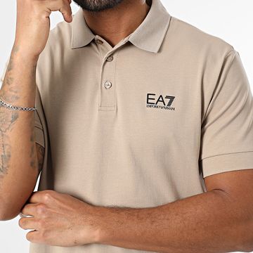 EA7 Emporio Armani - Polo a maniche corte 8NPF14-PJVQZ Beige