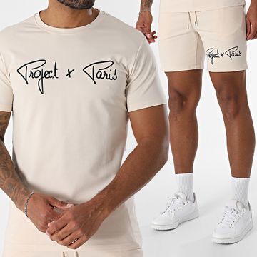Project X Paris - Set di maglietta e pantaloncini da jogging 1910076 2340014 Beige