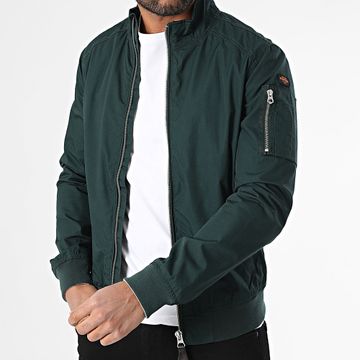 Schott NYC - Giacca Kenny con zip verde scuro
