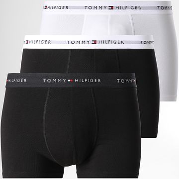 Tommy Hilfiger - Cotton Essentials Set di 3 boxer firmati 3523 nero bianco