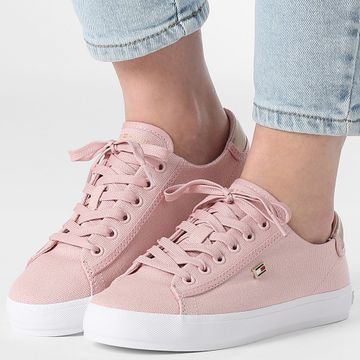 Tommy Hilfiger - Scarpe da ginnastica allacciate da donna Vulc Canvas 8647 Peggy Pink