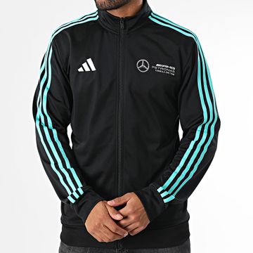 Adidas Sportswear - Mercedes DNA AMG Giacca con zip a righe JV5355 Nero
